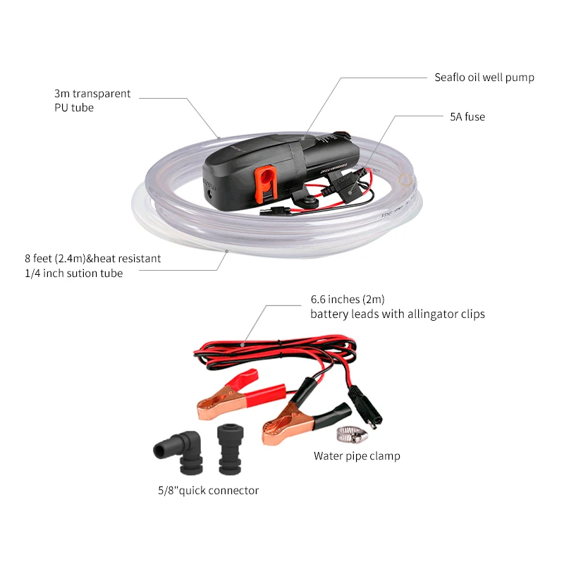 02 series oil change system 12V pumping unit oil transfer pump automobile miniature fuel engine oil transfer pump with pipe for