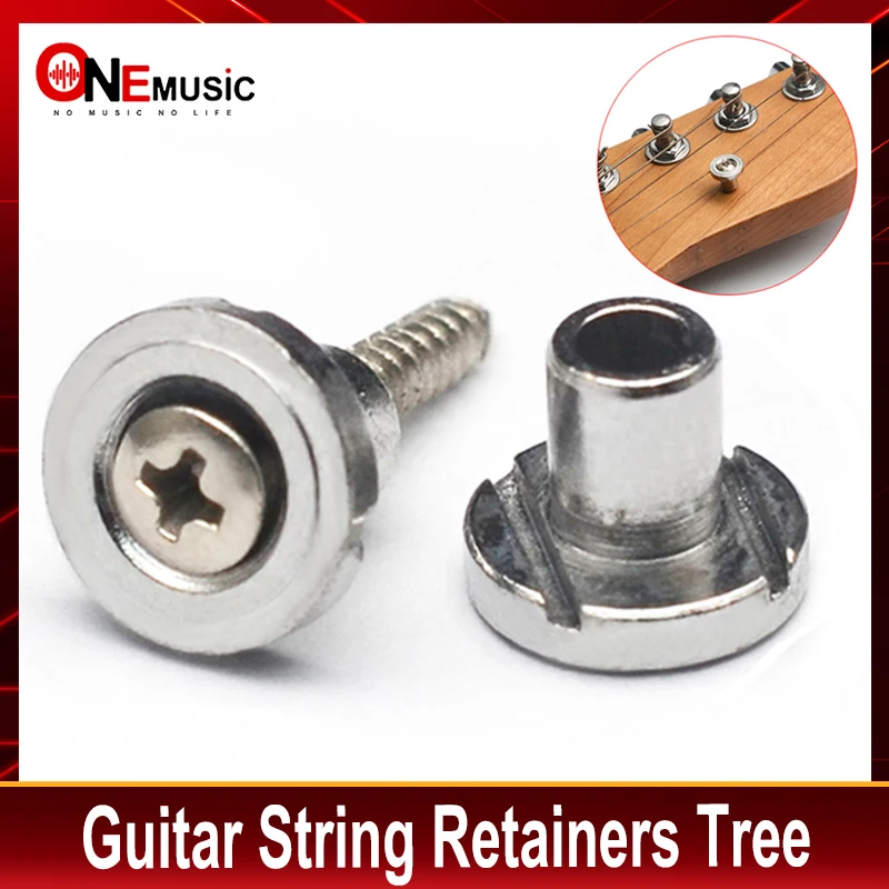 10/50 Sets Metall-Saitenhalter mit rundem Kopf, 10x8MM Saitenhalter für E-Gitarre