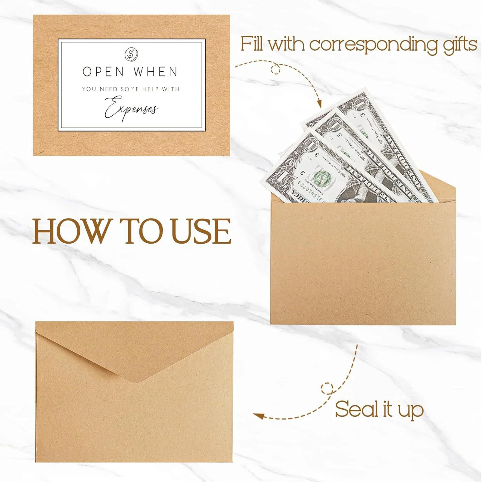 Open Envelopes Graduation Gifts with Cover Says Different Needs Design For Vintage Wedding Scroll Invitations