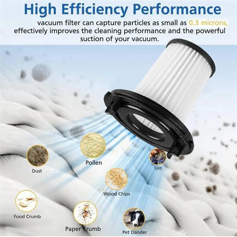 A40Z-2PCS HEPA Filter For EV-691 Cordless Vacuum Cleaner Replacement Parts Vacuum Filter Washable Filter