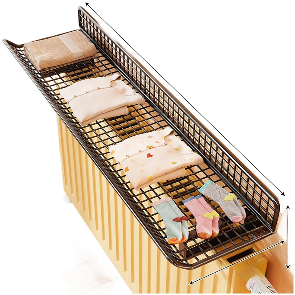 Iron Shelf for Above Radiator Use Provides Extra Space for Towels and Clothing Without Blocking Heat Distribution