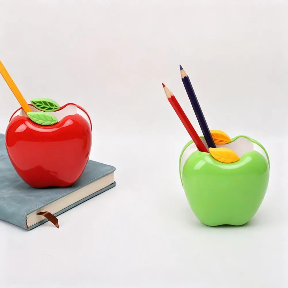Capacity Pen Holder Fruit Shape Pen Holder Capacity Desktop Organizer Decorative Stationery Container Box for Home Office