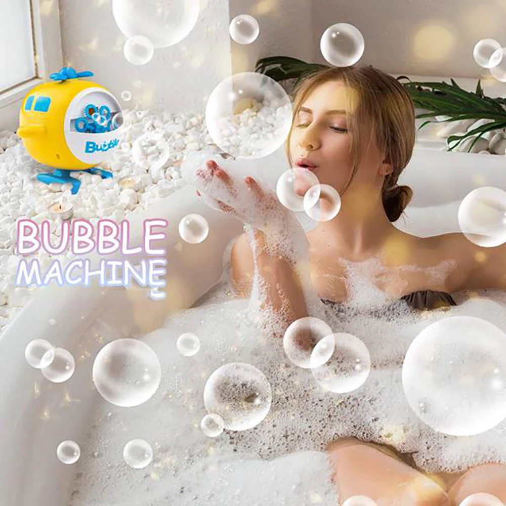 Bubble Machine Automatische Bubble Maker Speelgoed Automatische Bubble Blower Voor Kinderen Outdoor Feest Verjaardagscadeau Geel