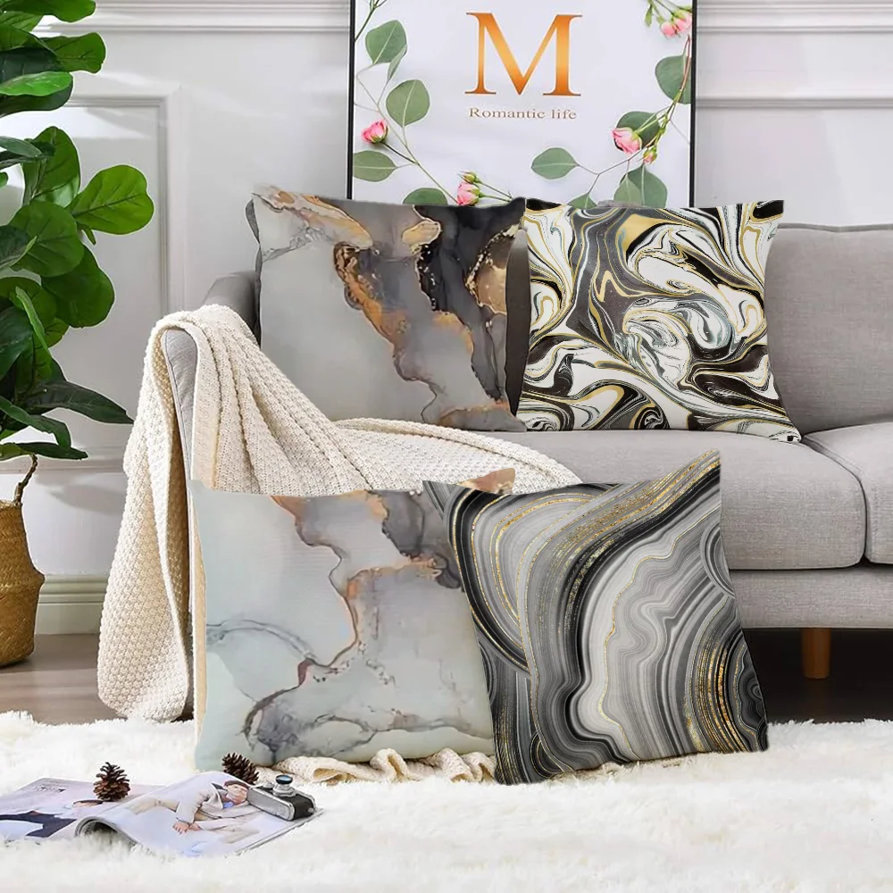 

Marbling Decorative Pillowcase 45x45 Pillow Covers Decorative Pillowcases for Pillows Cushion Cover 45*45 Short Plush Cushions