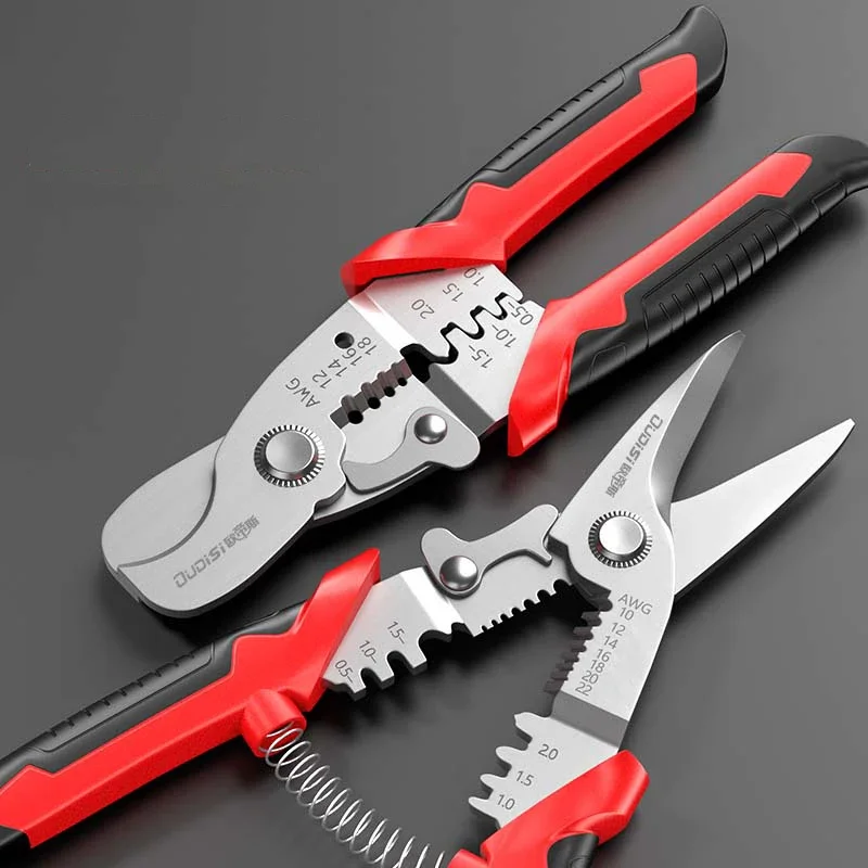 Wire Stripping Pliers Multifunctional Electrician Special Tools Pulling Wire Cutting Pliers Small Copper Pipe Crimping Pliers