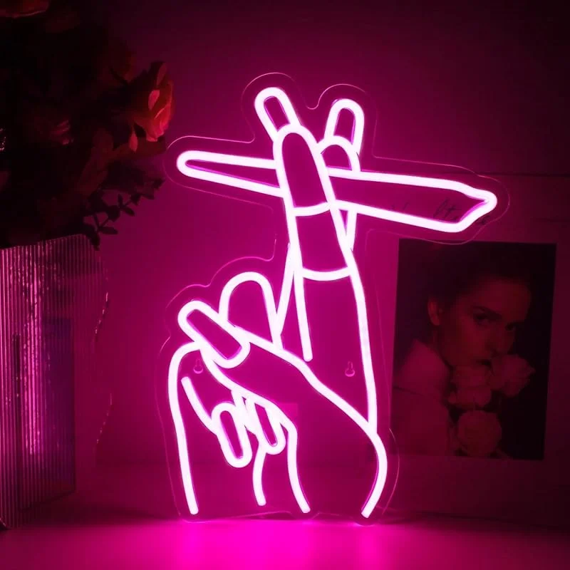 Handgreep Sigaret Neon Borden LED Neon Borden voor Muur Decor Gebaar Bar voor Slaapkamer Kantoor Restaurant Thuis Bar Party Game Room