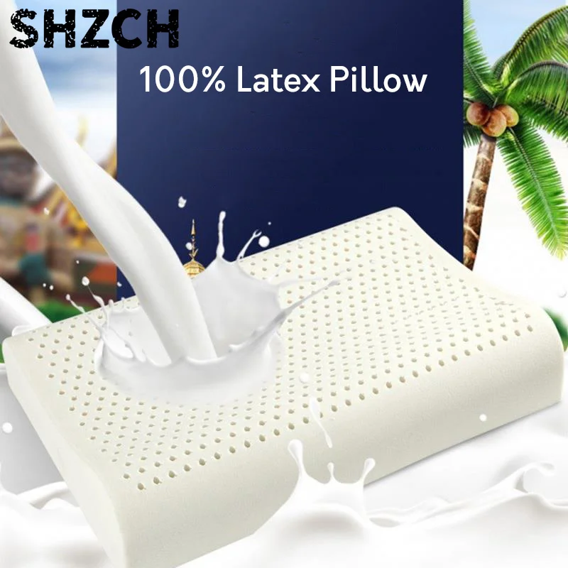 Natural Latex Stock Solution Pillow Natural Latex Neck Pillows Memory Gift Pillow Thailand Adult And Children Latex Pillow