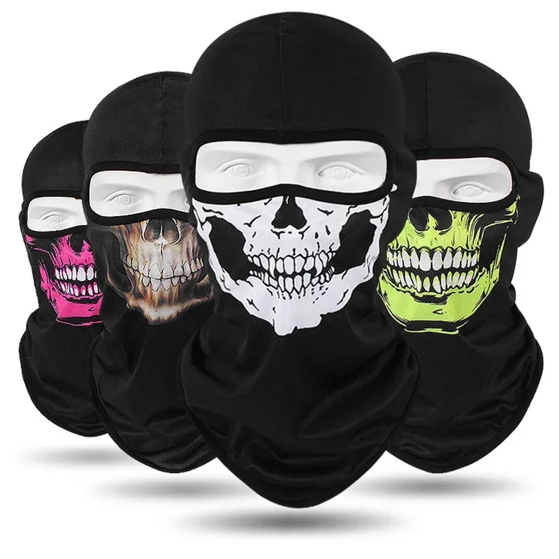 

Windproof Cycling Balaclava Men Full Face Mask Breathable Skull Head Cover Neck Warmer Anti-UV Motorcycle Headgear Bike Hood Cap