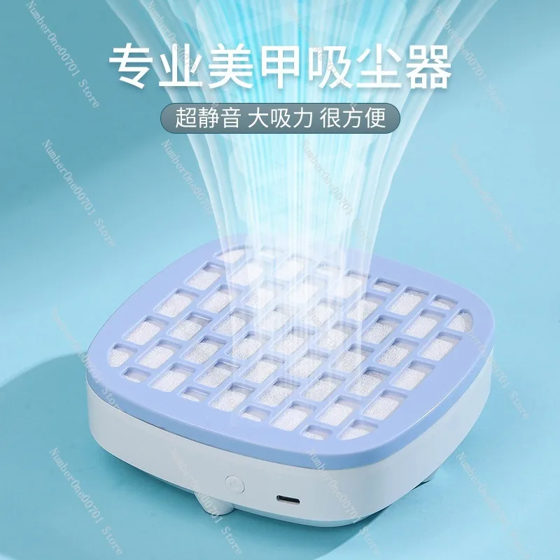 Portable Quiet Nail Dust Collector High Suction Power Filtering System Manicure Table Vacuum for Acrylic Gel Removal Sanding