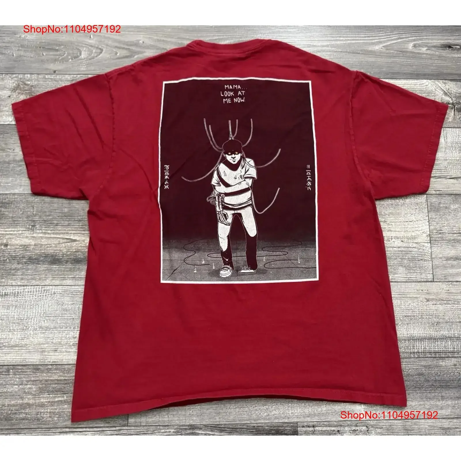 

Logic T Shirt Confessions Of A Dangerous Mind Mens XL Rap Artist Music Red vintage Washed Stretched Comfortable