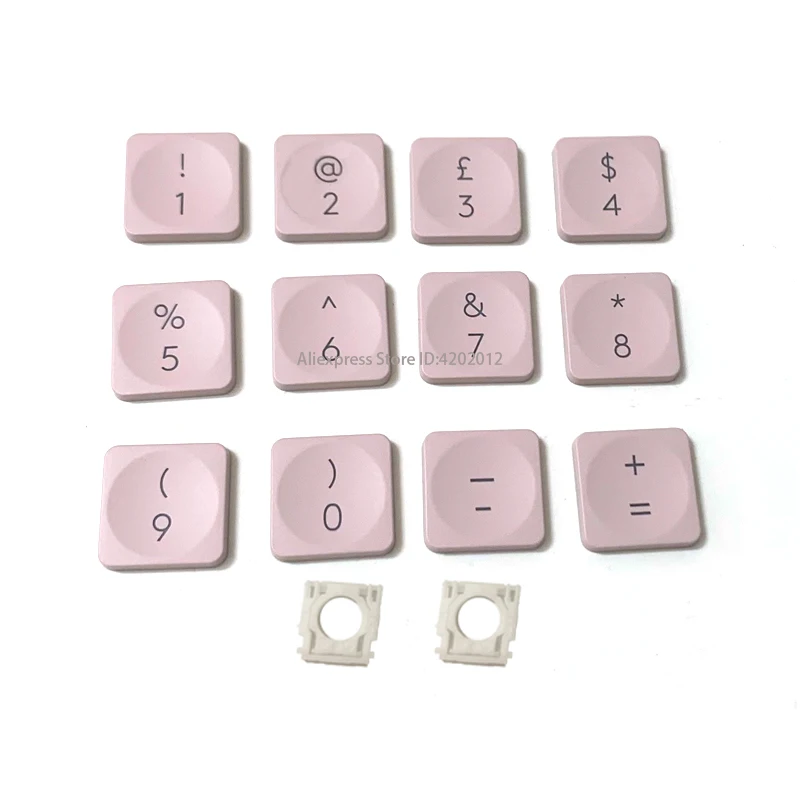 Replacement Keyboard Laptop KEY & Clips For Logitech Craft MX Keys Mini Pink 1 2 3 4 5 6 7 8 9 0 Cap Keycap And Hinge