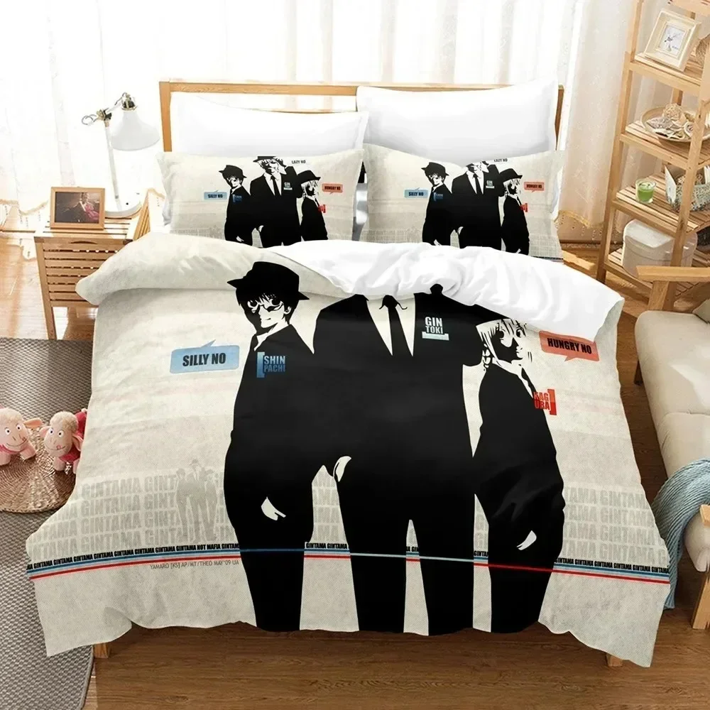 Gintama Gintoki Sakata 3D NEW Duvet Cover Pillowcase Bedding Set Adult Boy Girl Bedroom Decoration Children Single Double Large