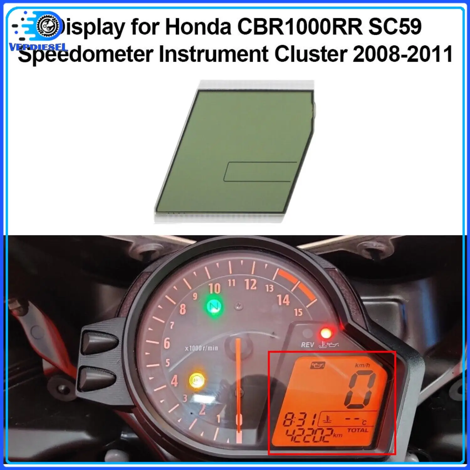 

1 шт. дисплей полдометра приборная панель для Honda CBR1000RR SC59 2008-2011 Запчасти