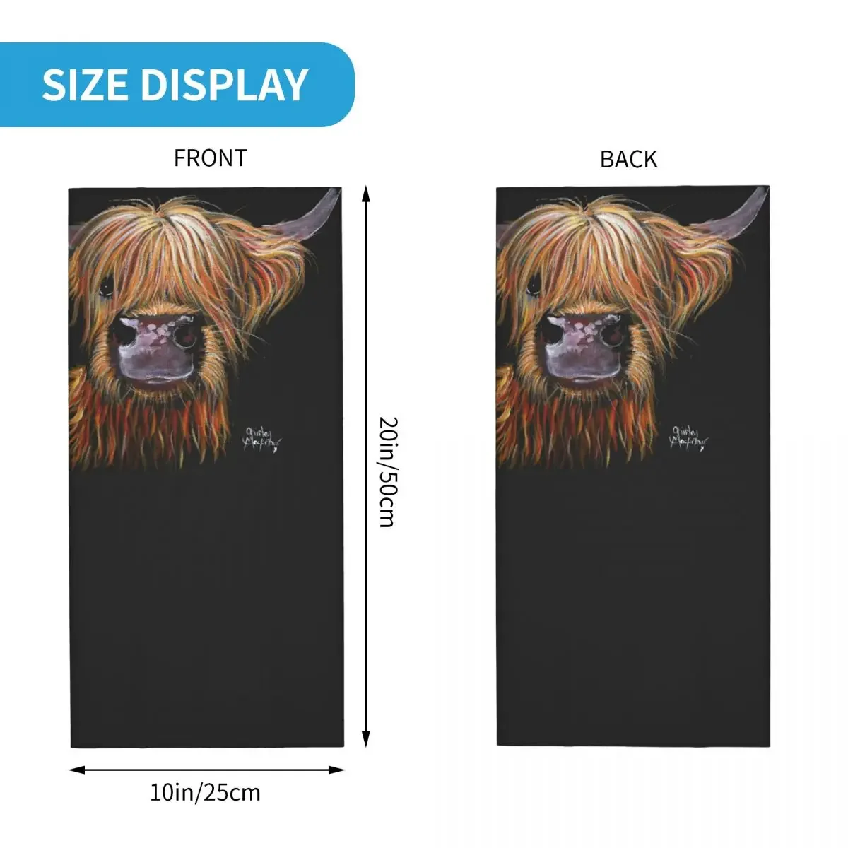 Scottish Highland Cows Bandana Neck Cover Printed Magic Scarf Multi-use FaceMask Cycling For Men Women Adult All Season