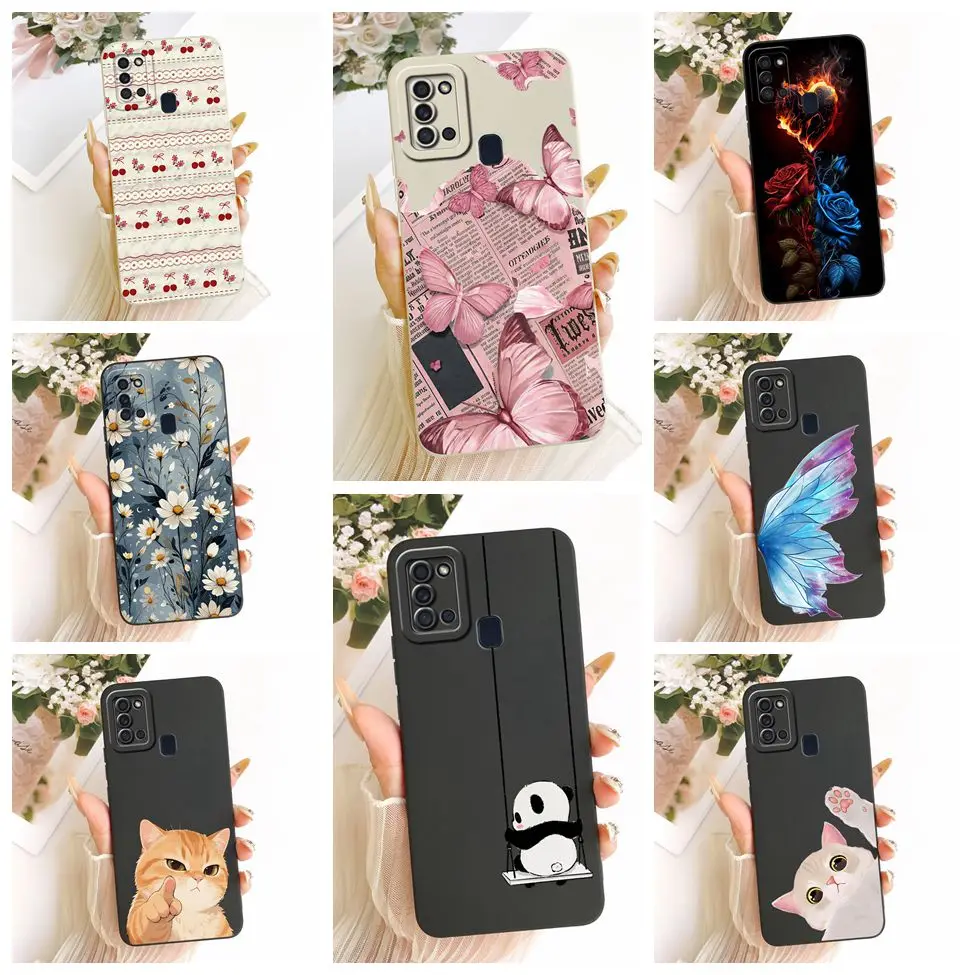 Casing For Samsung Galaxy A21s A217F A217M A217N Phone Case For Samsung A21s Cover Silicone Fashion Cartoon Cute Funny Painted