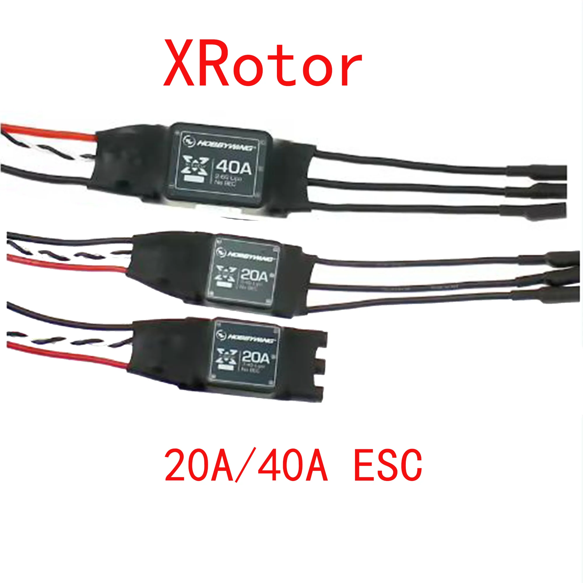 Hobbywing XRotor 20A 40A 2-6S Brushless ESC  Long Wire No BEC High Refresh XRotor For RC FPV Airplane UAV Drone