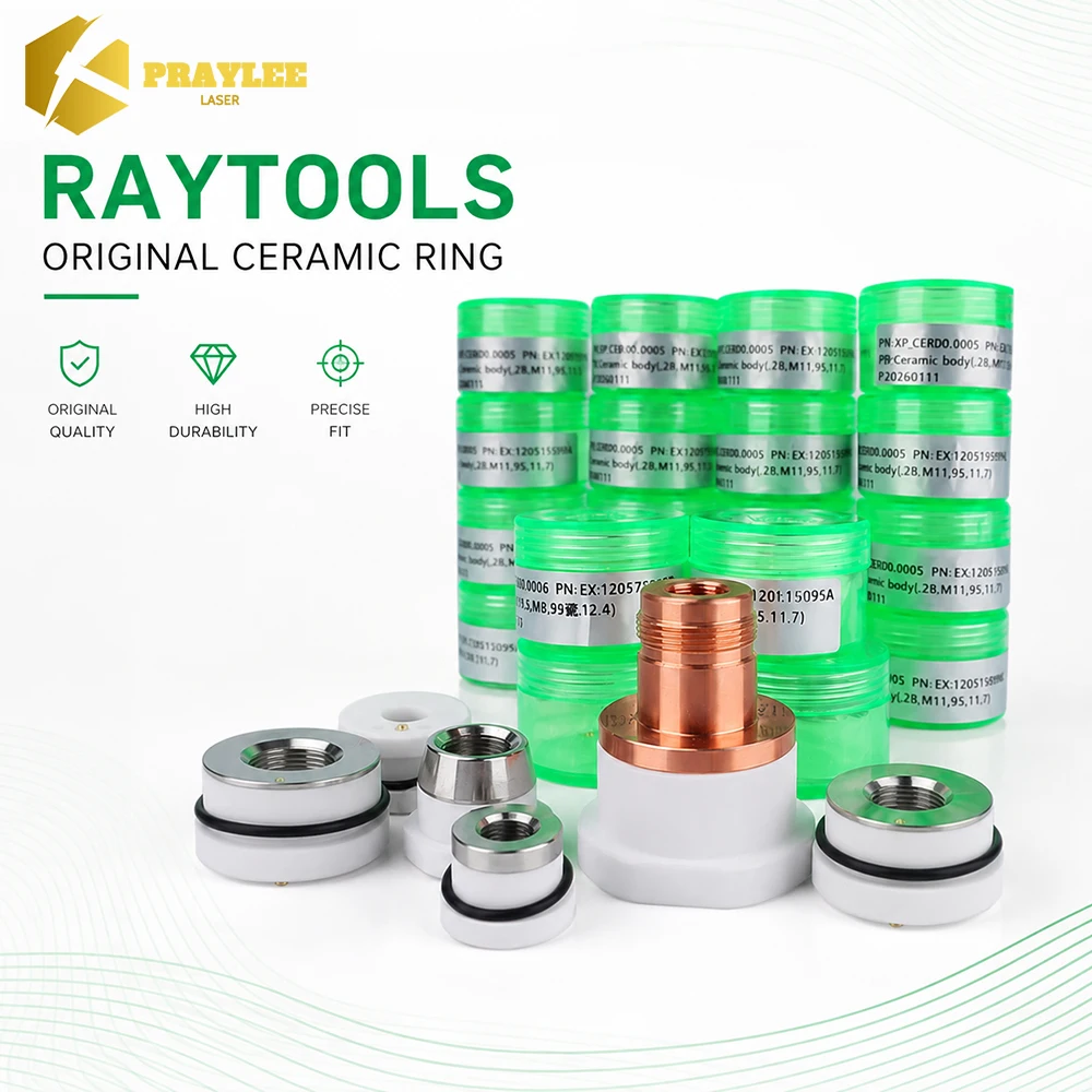 Original Raytools Laser Ceramic Ring D28 D32 Nozzle Holder Ceramic Base for Fiber Laser Cutting Head Consumable Parts