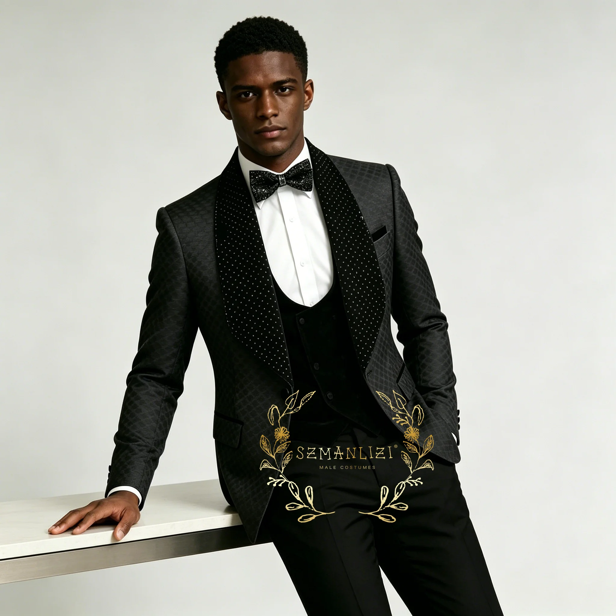 Мужской черный клетчатый костю – обзор и цена Men'S Formal Wear Attire