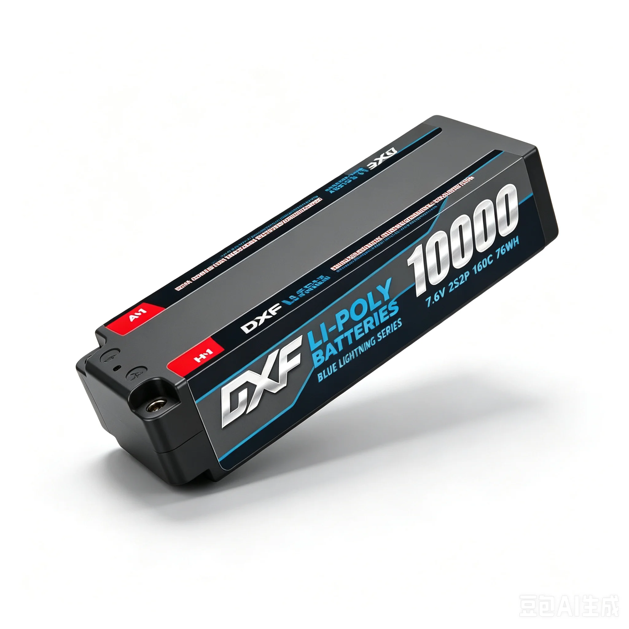 DXF 2S Hardcase Battery 7.6V 10000mAh Lipo Battery 150C Lipo Battery with T Plug for RC Car Boat Truck Helicopter Airplane
