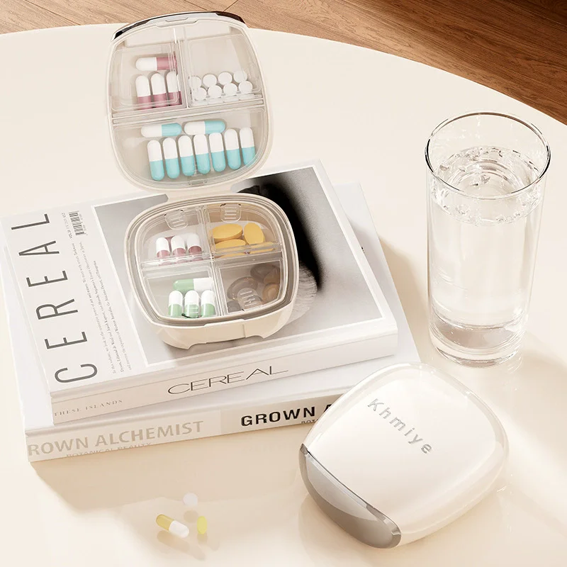 Portable medicine box for packaging drugs, home dispensing box, three meals a day, mini medication reminder box