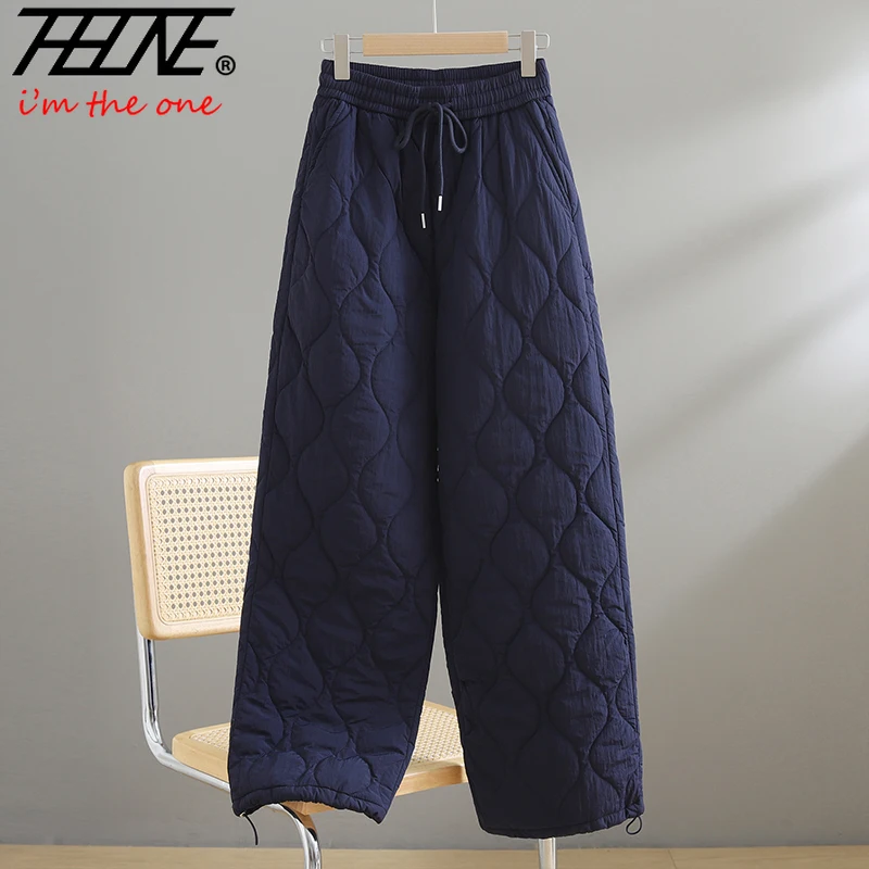 

Зимние женские брюки-шаровары THHONE: утепленные, теплые, хлопковые, на шнурке, свободные, повседневные, в стиле бохо, для отпуска, женские брюки-панталоны