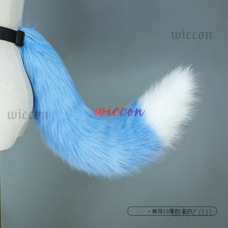 Kig Fursuit Cosplay Gatto Code di volpe Peluche Costumi Cosplay Code grandi Cane Coda pelosa Gioco di ruolo Puntelli per feste Coda di Fursuit per le donne