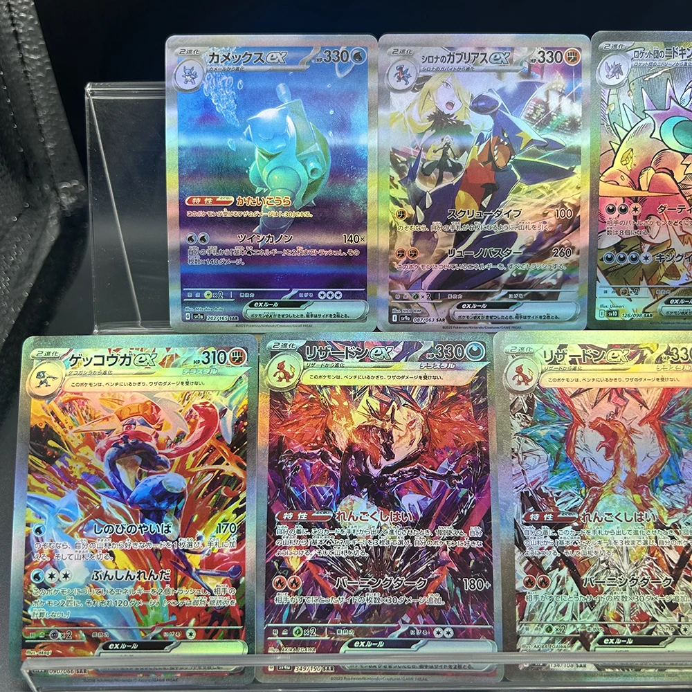 

Japanese PTCG Anime Diy Collection Cards 200/349 Ex Charizard Blastoise Greninja Flash Trading Collection Card Child Gift