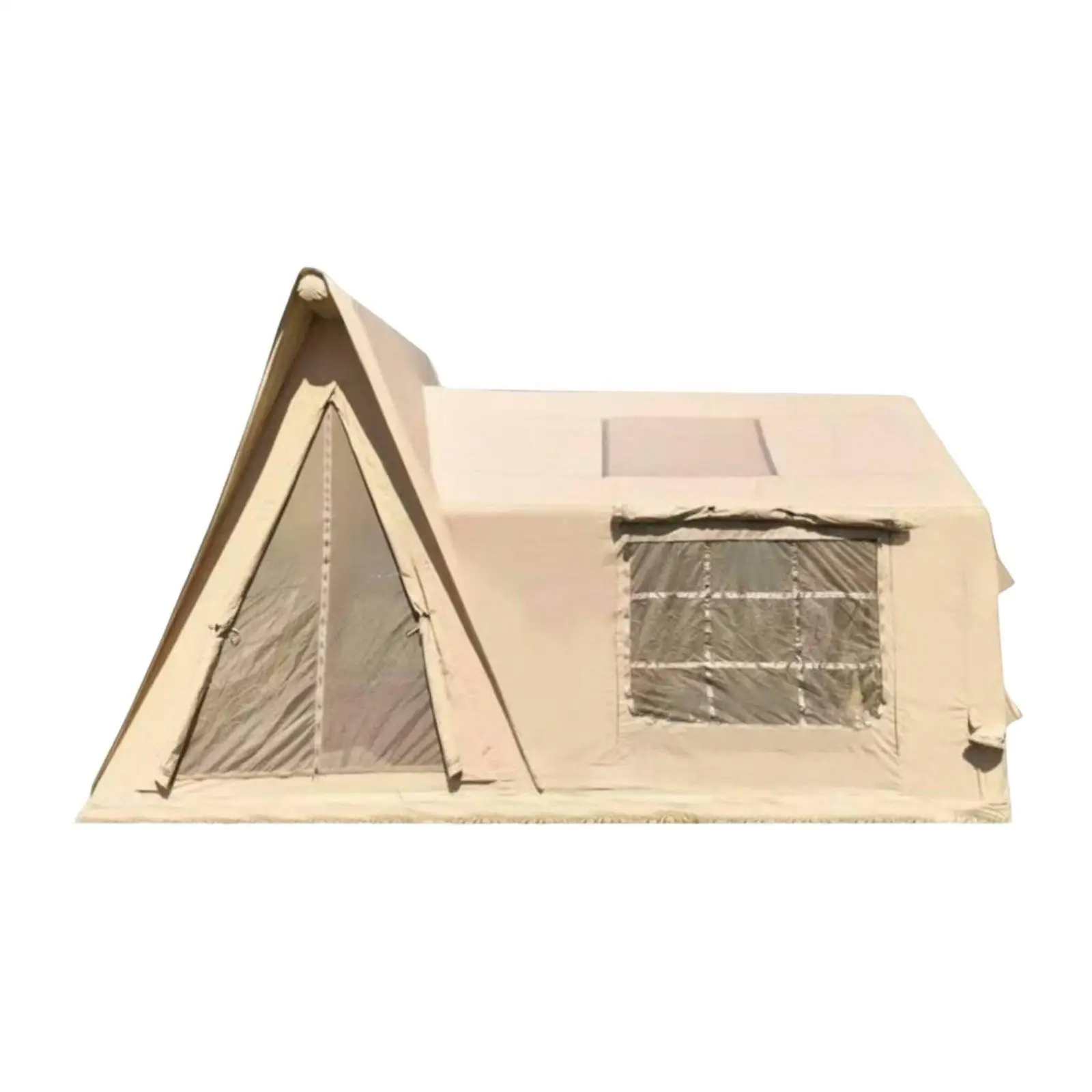Outdoor Inflatable Tent Air Camping Shelter Quick Inflate PVC Columns Large Interior Ventilation Windows Waterproof for Comfort
