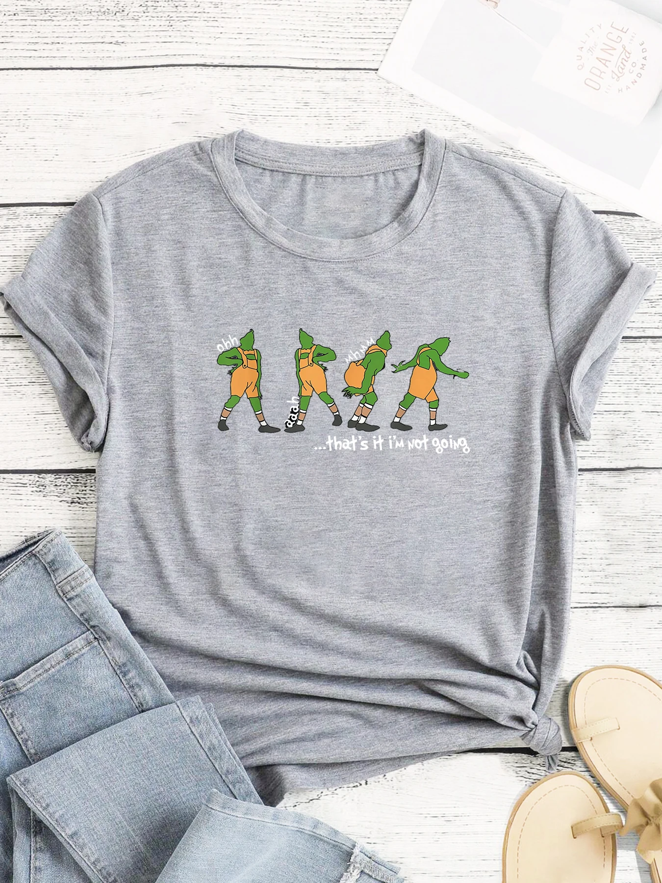 Going Grinchmas Funny Grinch Print T Shirt Women Short Sleeve O Neck Loose Tshirt Summer Women Tee Shirt Graphic female tops