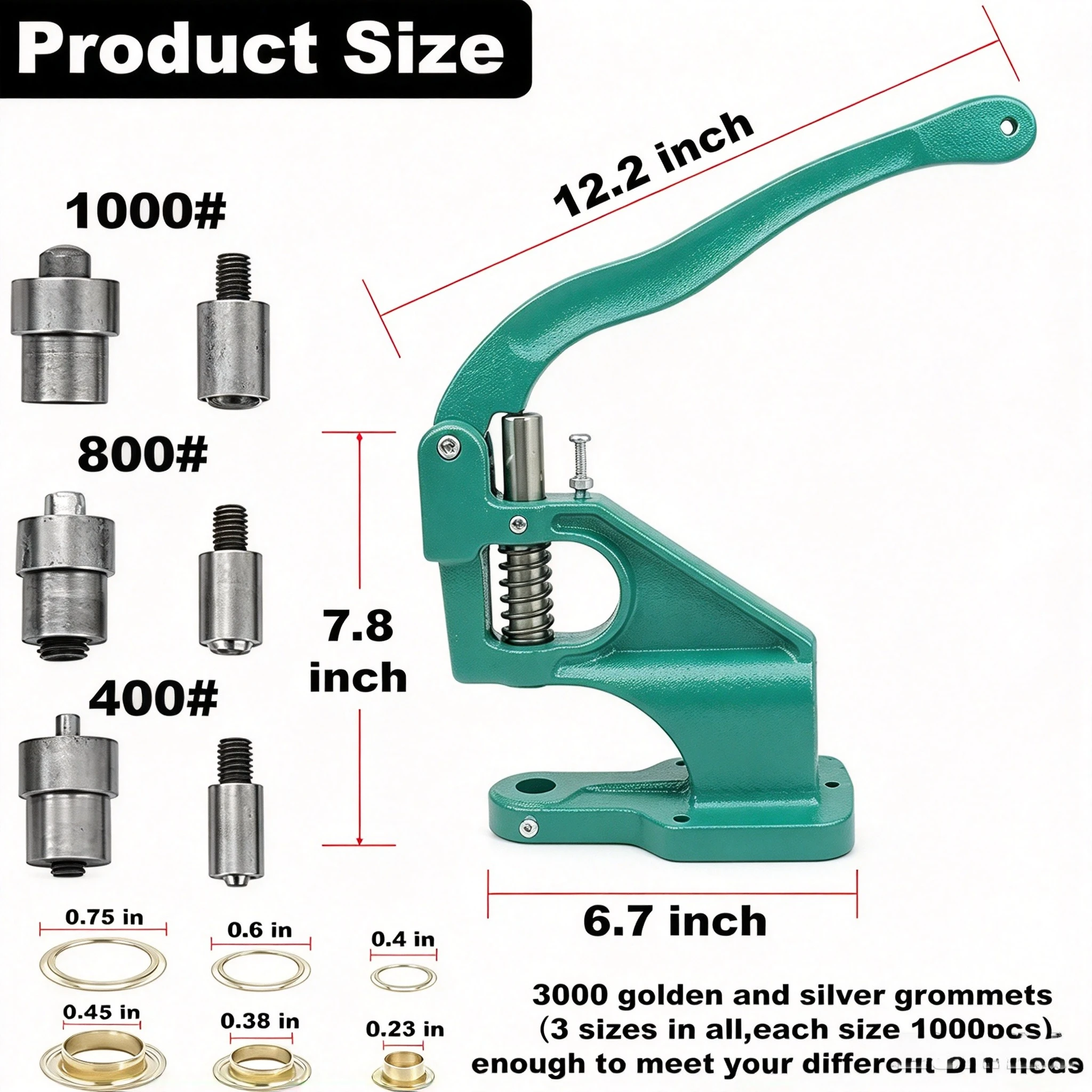 Manual Press Hole Eye Machine Hole Punching Tool Kit Loop Machine Mold Hand Press Installation Tool