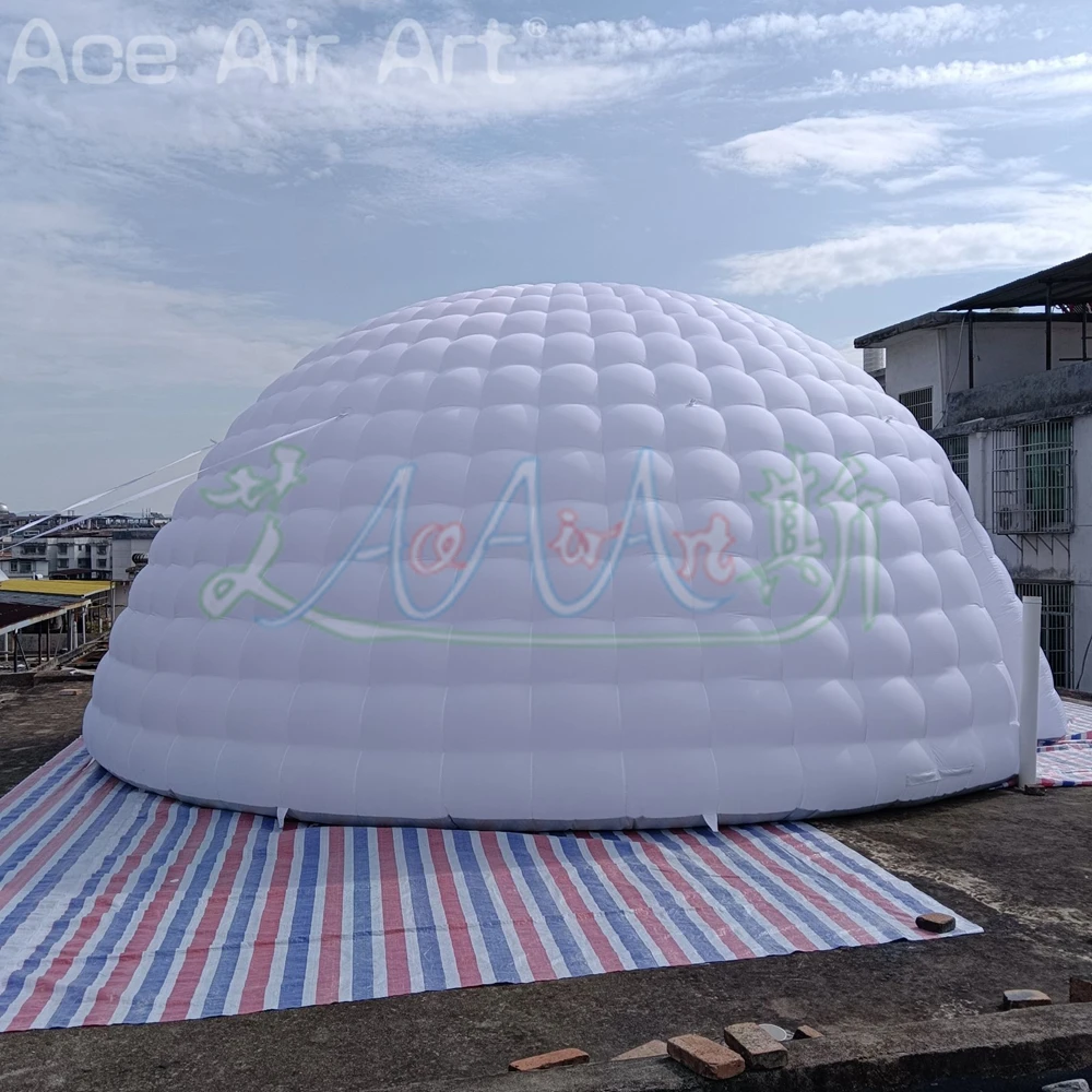 8m Inflatable Igloo Marquee Big Inflatable Igloo Dome Rave Tent for Party Rental Advertising