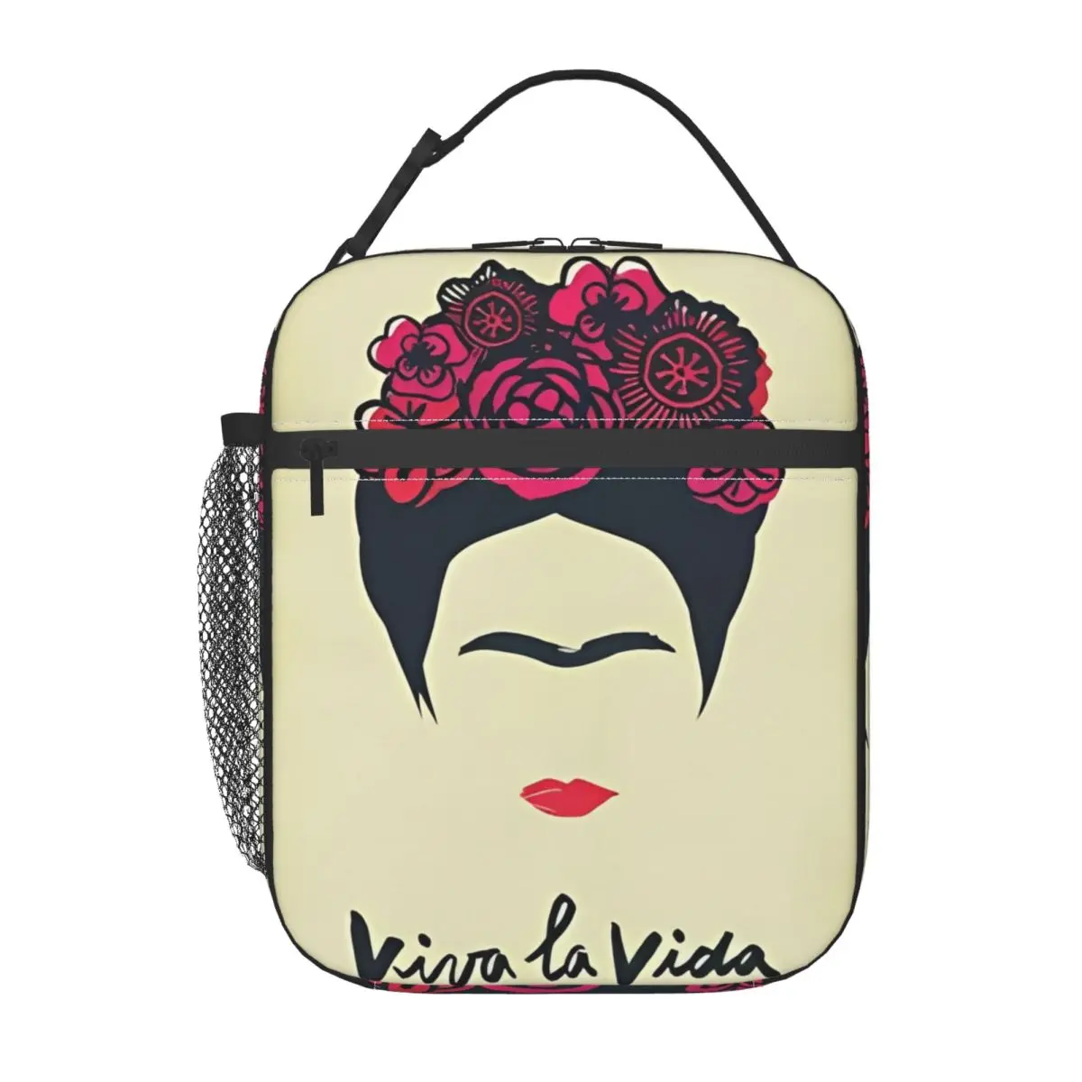 Fridas Kahlos Geïsoleerde Lunchtas Viva La Vida Voedselzak Draagbare Koeler Thermische Lunchbox Voor Werk