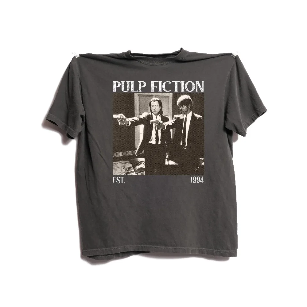 Pulp Fiction Movie T-Shirt, Quentin Tarantino Film Summer Men's and Women's Loose and Breathable T-shirt Top