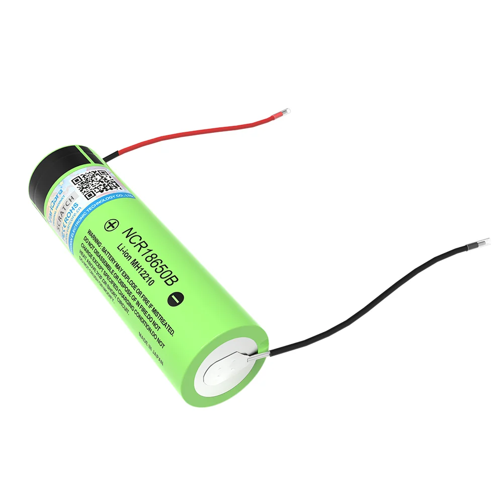 LiitoKala-뉴 오리지널 리튬 이온 충전식 배터리 NCR18650B, 3.7v, 3400mAh, 실리카 젤 케이블, DIY