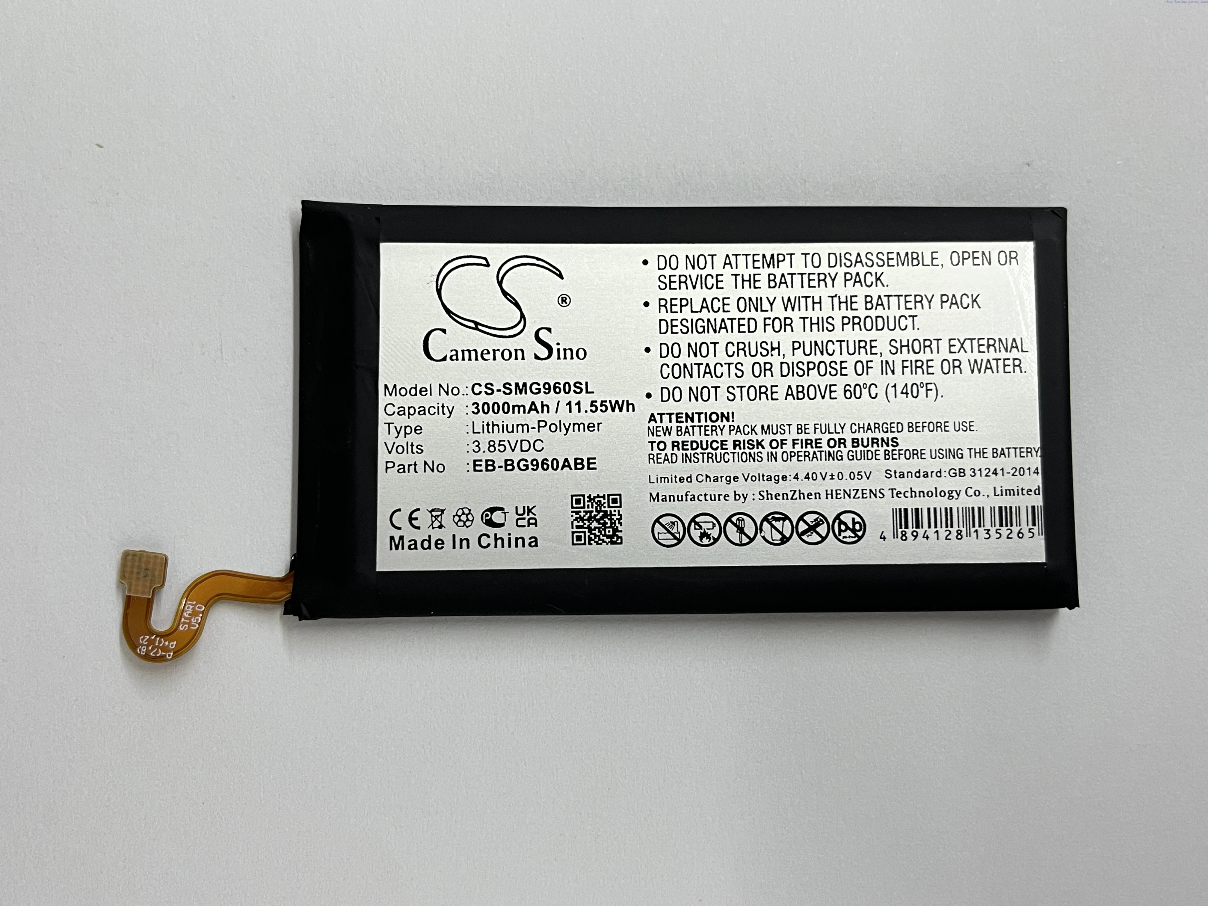 بطارية 3000 مللي أمبير EB-BG960ABE لأجهزة سامسونج جالاكسي S9، SCV38، SM-G960، G9600، G9608، G960F، G960J، G960N، G960XU، WiFiMAX 2+