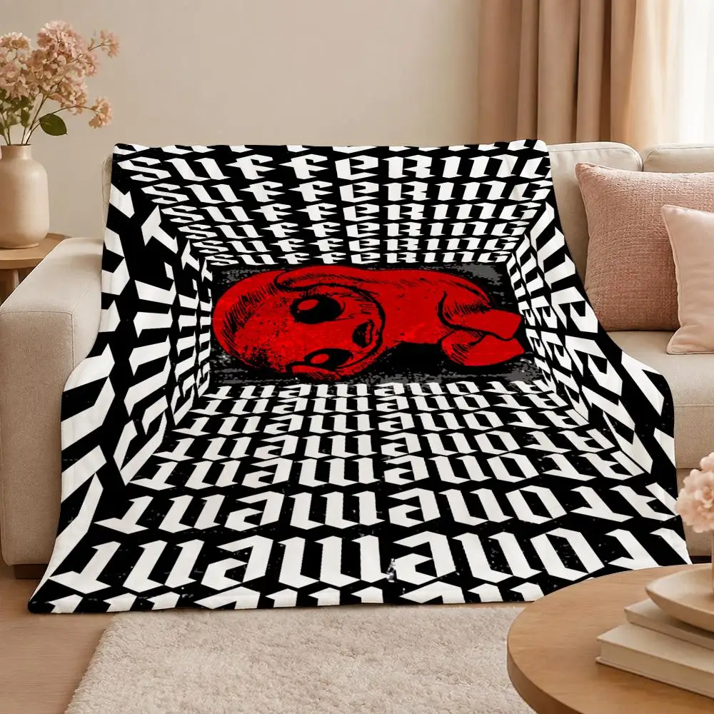 Game T-The Binding of Isaac Dark Indie Roguelike Throw 320g Soft Flannel Fleece Throw Blanket Cover Sofa Bed Dorm Nap Gift