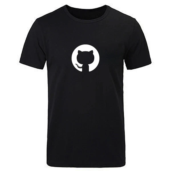 Nouveau coton à manches courtes T-shirt Github poulpe chat Open Source programmeur programmation Geek GEEK T-shirt hommes