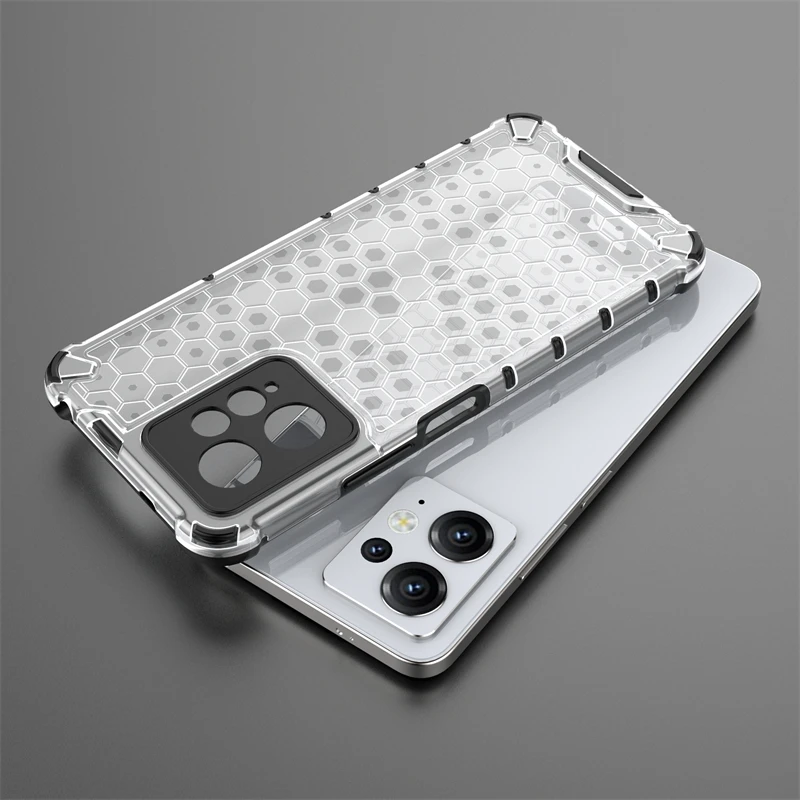 

Shockproof Case for Xiaomi Redmi Note 12 Cover Redmi Note 12 Transparent Bumper Honeycomb Clear Cover Redmi Note 12 4G Global