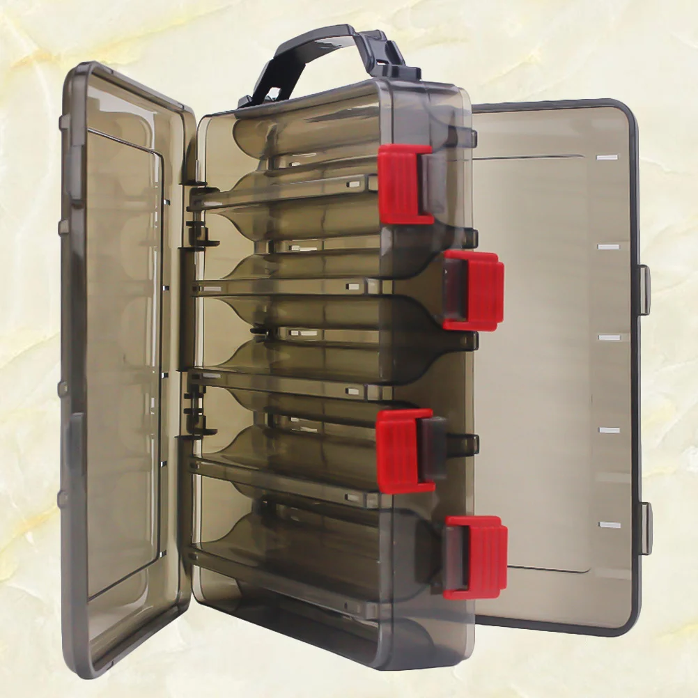 

10-Grid Translucent Pvc Bait Storage Box Portable Silicone Design Waterproof Fishing Organizer Double Layer Utility Case