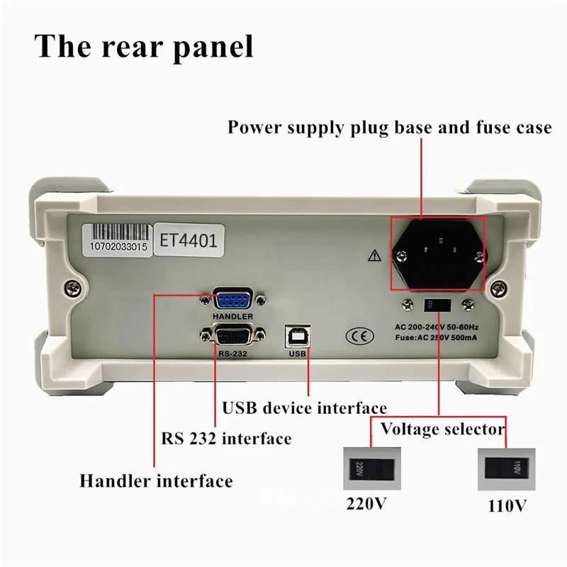 LCR Digital Bridge 10~100kHz Brandwidth LCR Meter DC Resistance Electrolytic Capacitance Tester Basic Accuracy 0.1% Data Record