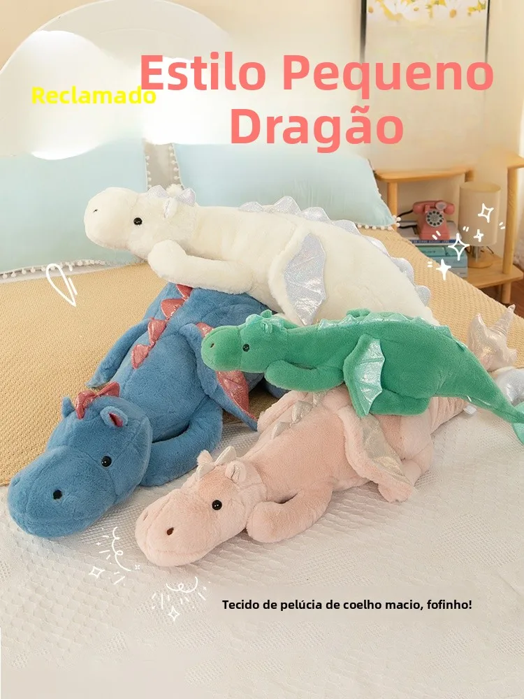 Brinquedo de Pelúcia T-Rex, Boneco Dragão Dormindo, Animal de Pelúcia Super Grande e Macio para Meninas, Figura de Dinossauro...