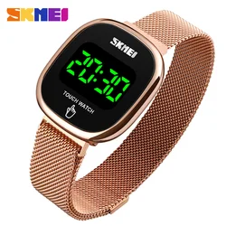 SKMEI Simple LED Watches For Men Women Waterproof Date Digital Wristwatch Squart Dial Creative Magnetic Buckle montre homme 1589