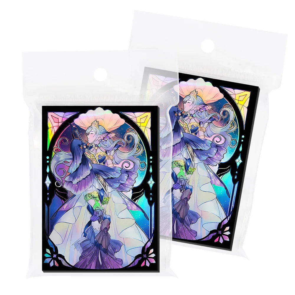 50-pcs-63-×-90mm-holografico-piscando-mangas-de-cartao-de-anime-para-ygo-carregamento-superior-jogo-de-tabuleiro-protetor-de-cartao-interno-para-tcg