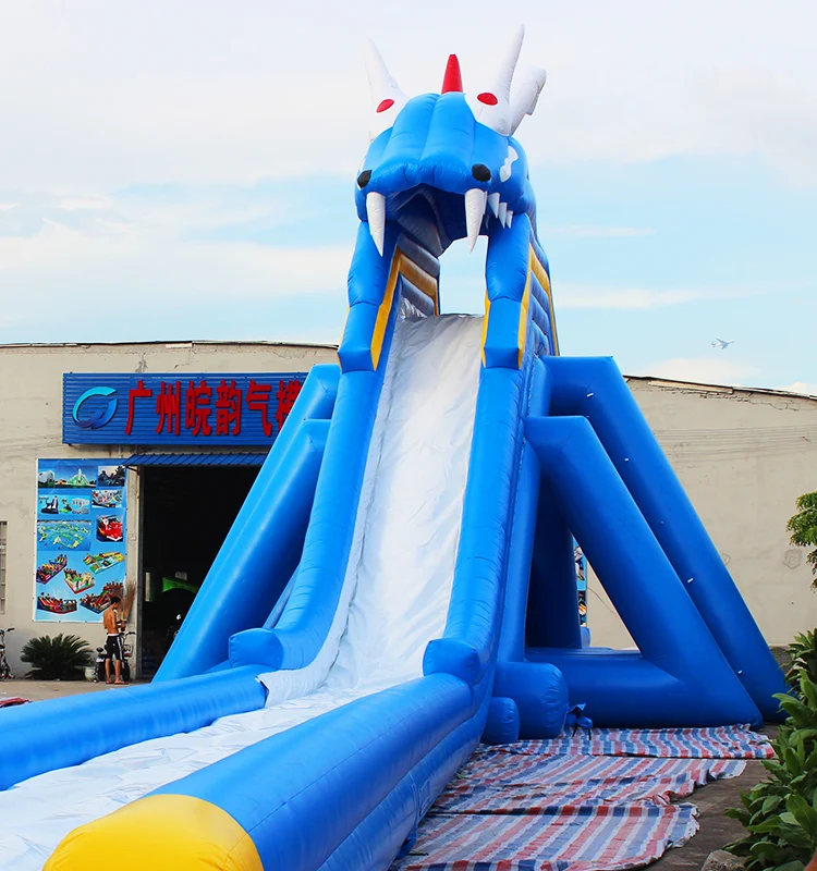 //Foreign Dragon Water Slide Bounce House Inflatable Long Tall Water Slides