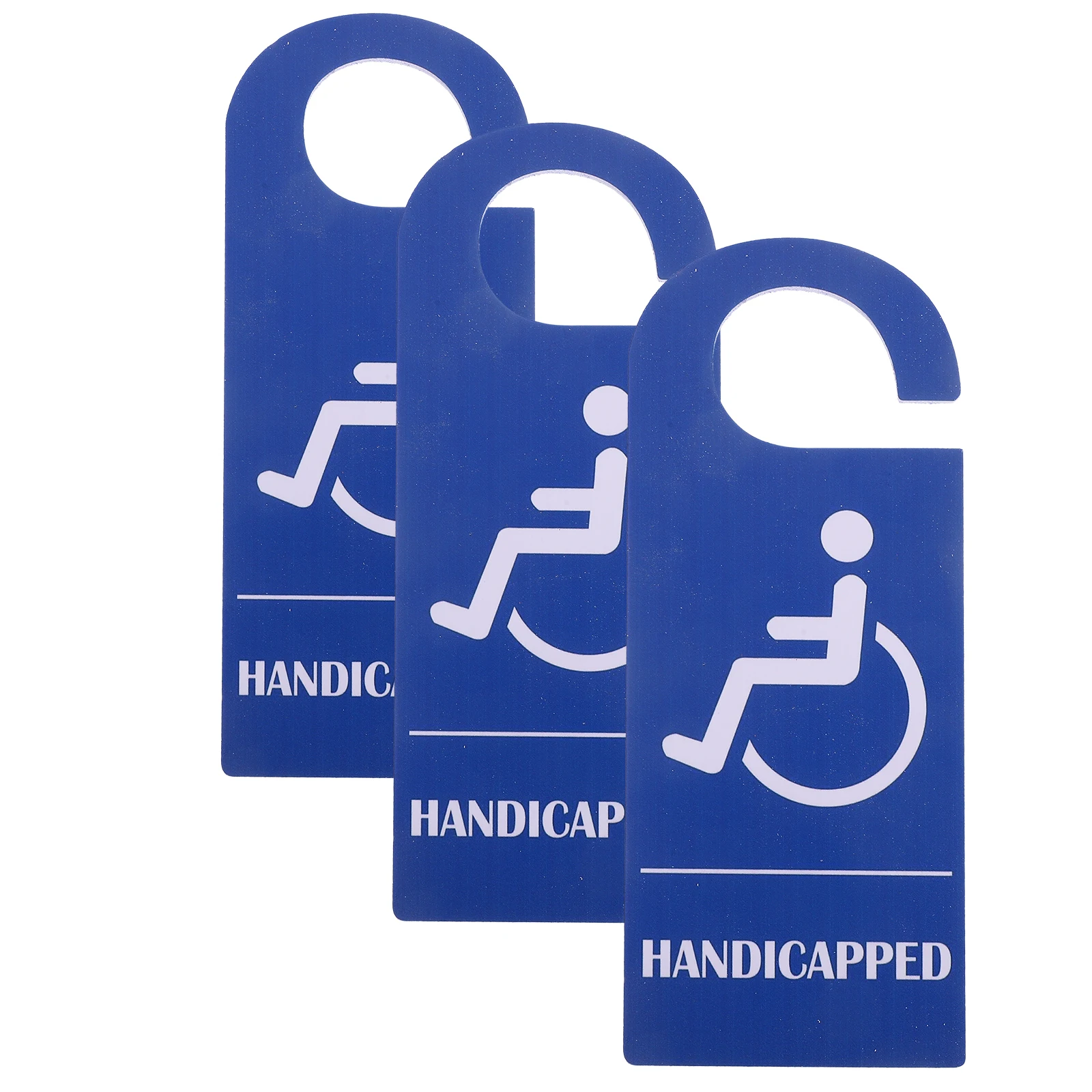 

3pcs Handicap Parking Sign For Car Pvc Disabled Placard Easy Install Hanging Tag Wheelchair User Parking Accessory - Home