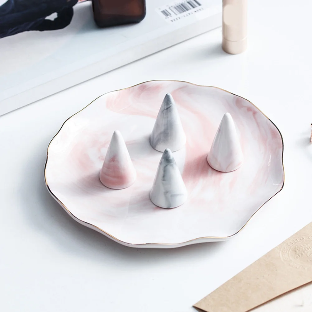 

3 шт. стойки для ювелирных изделий в форме конуса, керамические держатели для колец, простые модные стойки для демонстрации ювелирных изделий, органайзеры для серег, колец