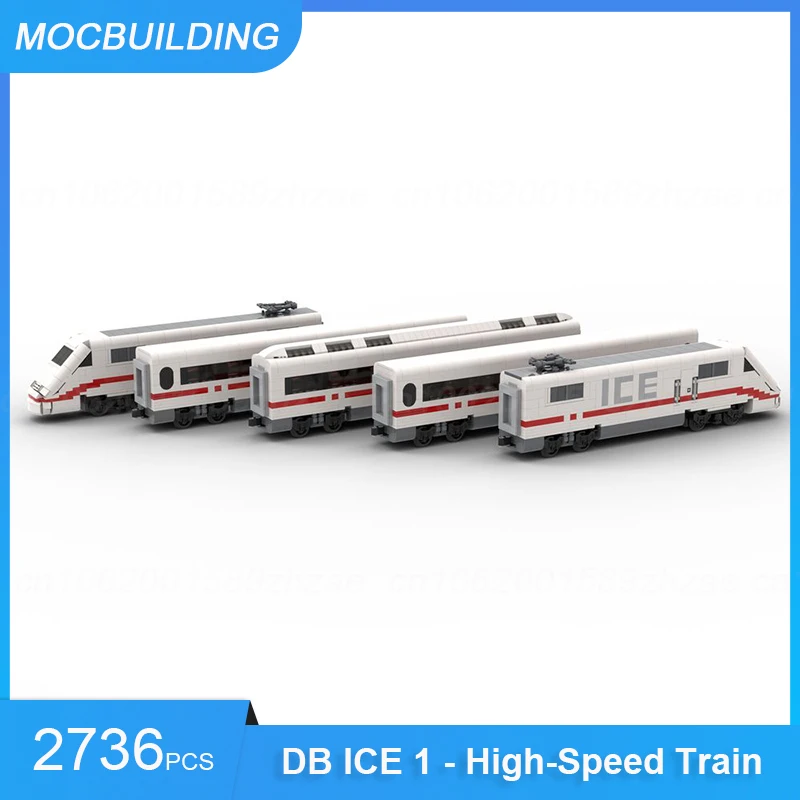 MOC Building Blocks DB ICE 1 - High-Speed Train Model DIY Assembled Bricks Transportation Educational Xmas Toys Gifts 2736PCS