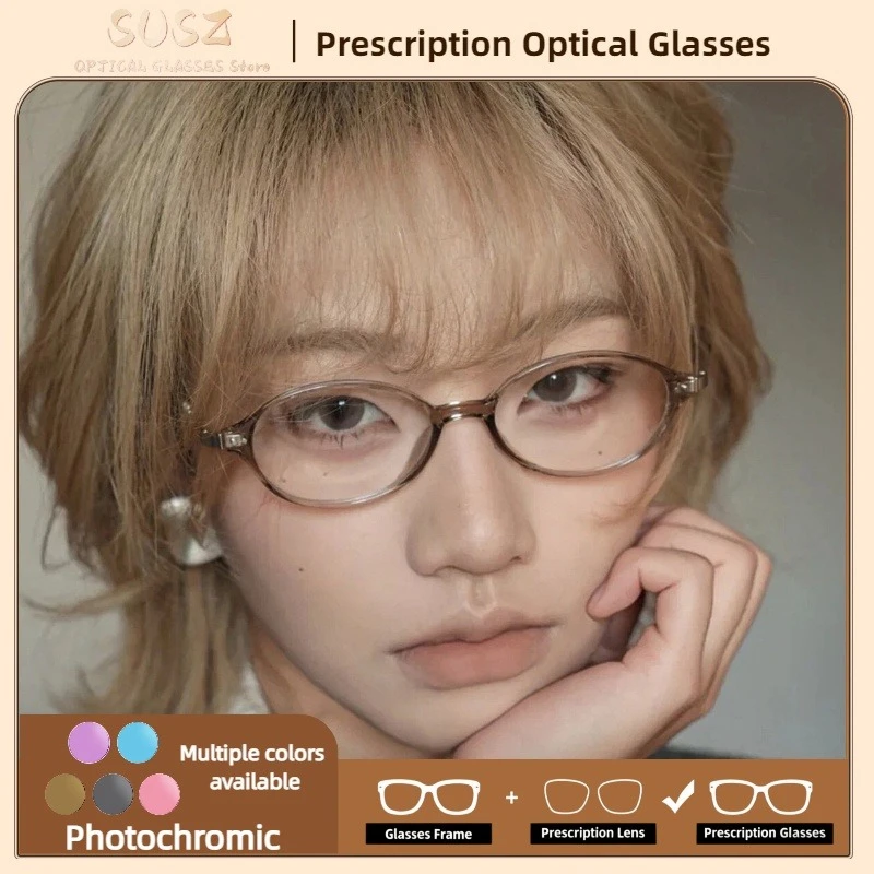 

Модные овальные женские очки для чтения SUSZ с защитой от синего света, оптические очки для коррекции близорукости, индивидуальные прогрессивные очки по рецепту