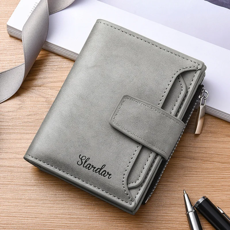 Men's Korean version wallet, short, personalized, student multi slot wallet, 30% off, youth vertical multifunctional wallet