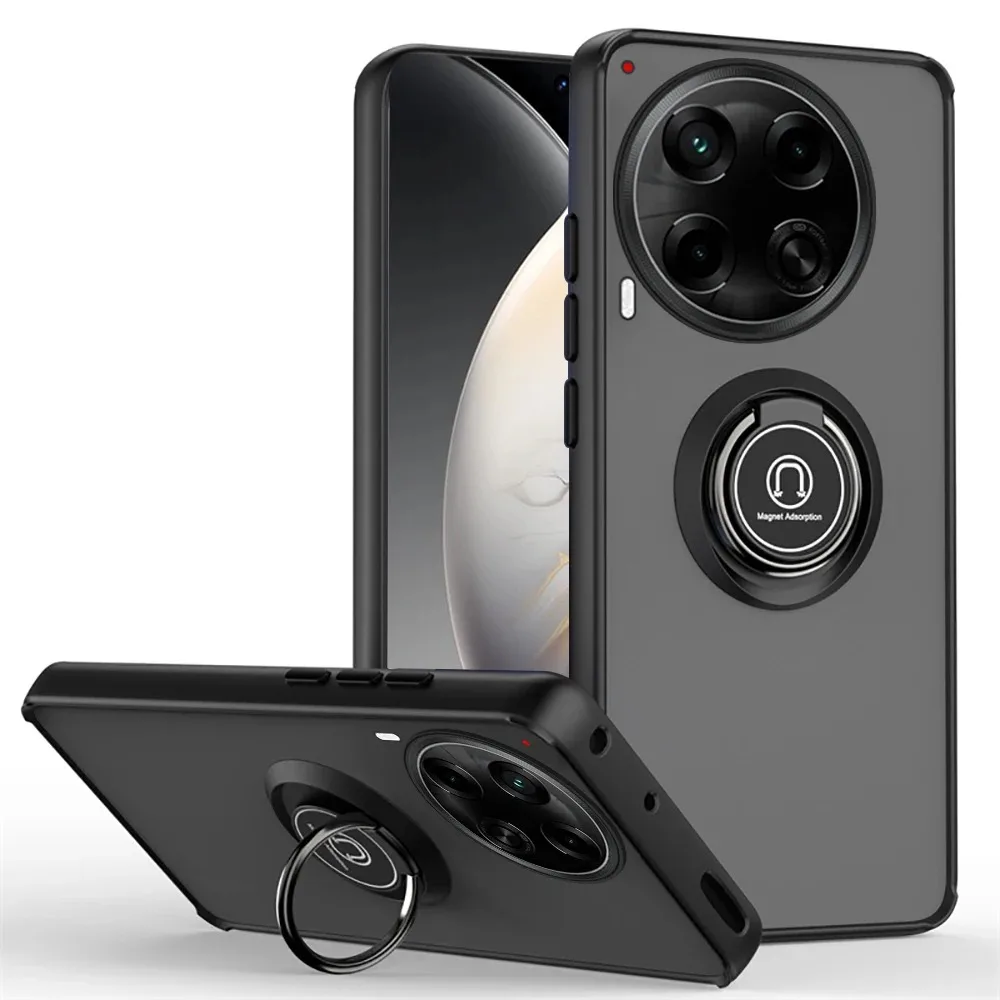 

Skinlee Case For Tecno Camon 30 4G With Ring Holder Luxury Matte Shockproof Hard Shell For Tecno Camon 30 5G Phone Cover